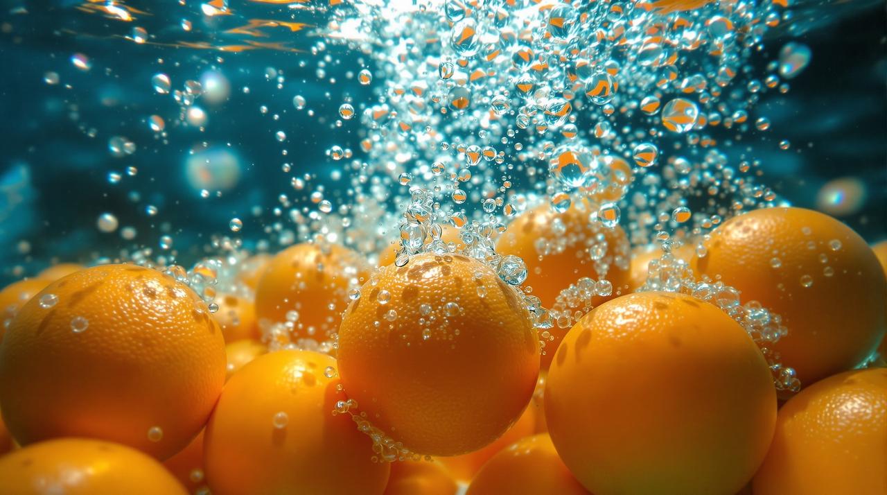 水下拍摄脐橙的挑战